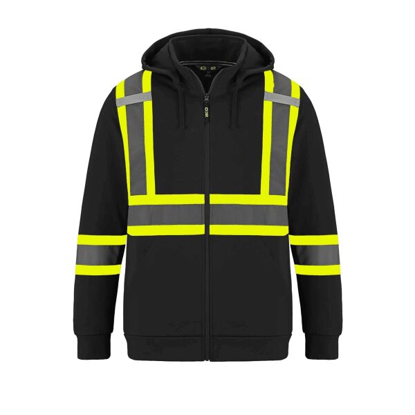 CSW - Infinity - Hi-Vis Full Zip Hooded Sweatshirt w/ Detachable Hood Thumbnail